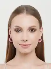 Розовый серьги яркие