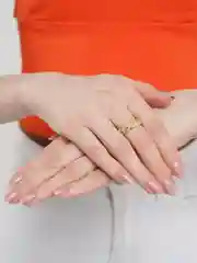 Золотой кольцо-цепочка с цирконием