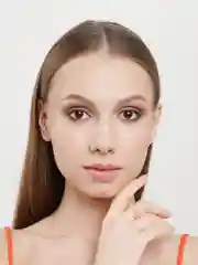 Золотой кольцо-цепочка с цирконием