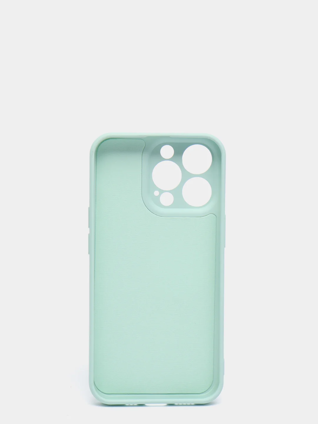 Бирюзовый силиконовый чехол с шёлковым покрытием для iPhone 13 Mini, 13 Pro Max
