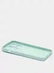 Бирюзовый силиконовый чехол с шёлковым покрытием для iPhone 13 Mini, 13 Pro Max