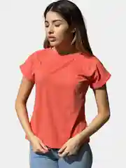 Оранжевый футболка женская