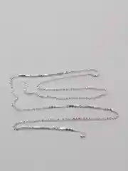 Серый металлик стразы на цепочке