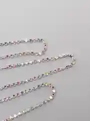 Серый металлик стразы на цепочке