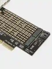 Черный адаптер PCI-E M.2 NVMe и SATA M.2 для SSD диска