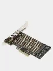 Черный адаптер PCI-E M.2 NVMe и SATA M.2 для SSD диска