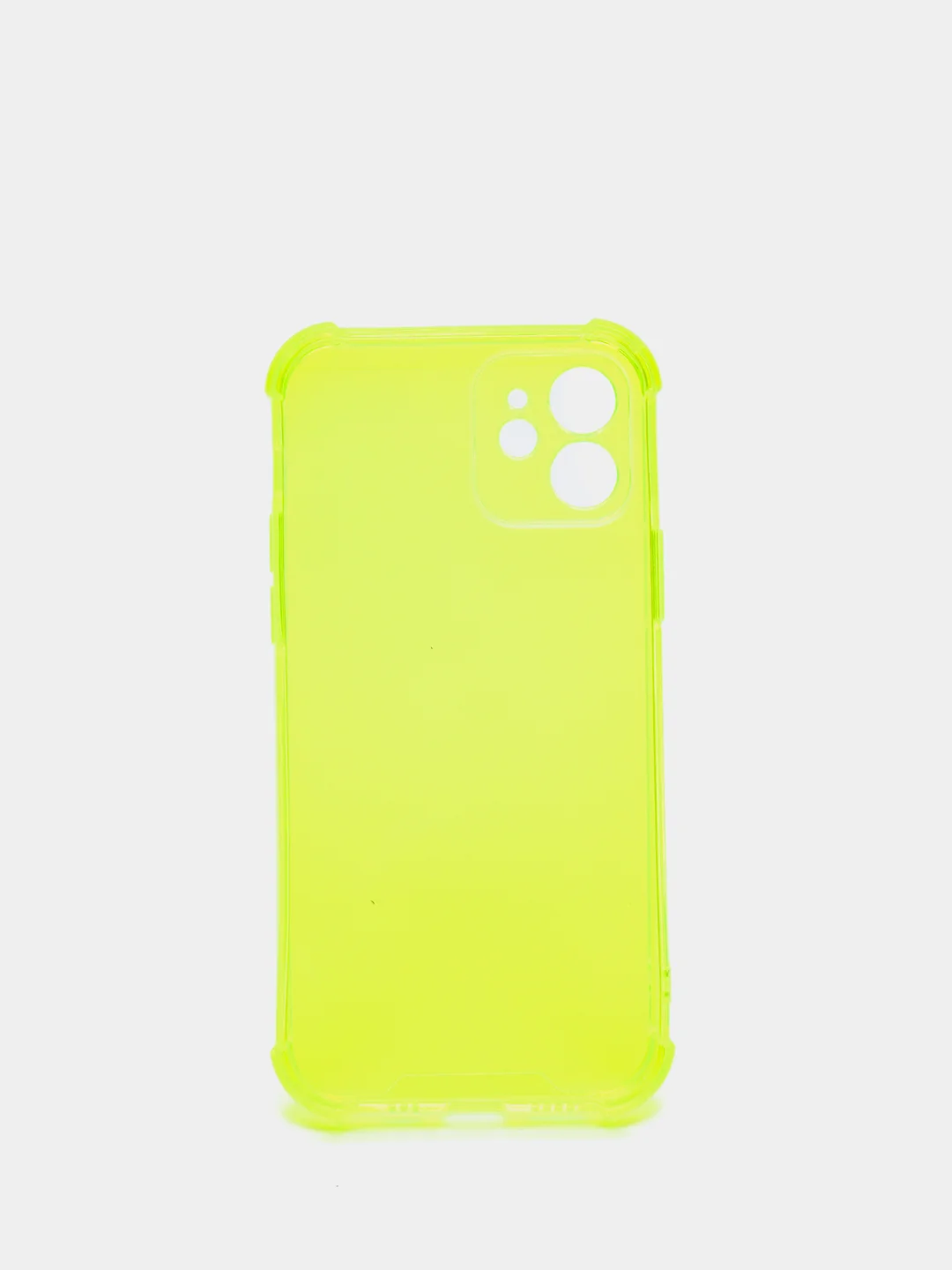 Желтый противоударный чехол для iPhone 11, 12, 13, 13 Pro защита камеры, прозрачный, неоновый