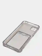 Черный силиконовый чехол с отсеком для карты на ряд моделей Samsung, прозрачный
