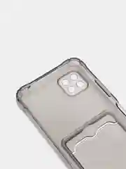 Черный силиконовый чехол с отсеком для карты на ряд моделей Samsung, прозрачный