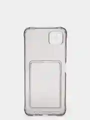 Черный силиконовый чехол с отсеком для карты на ряд моделей Samsung, прозрачный