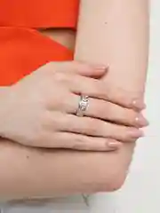 Серебряный кольцо Бабочка женское, винтажное с камнями