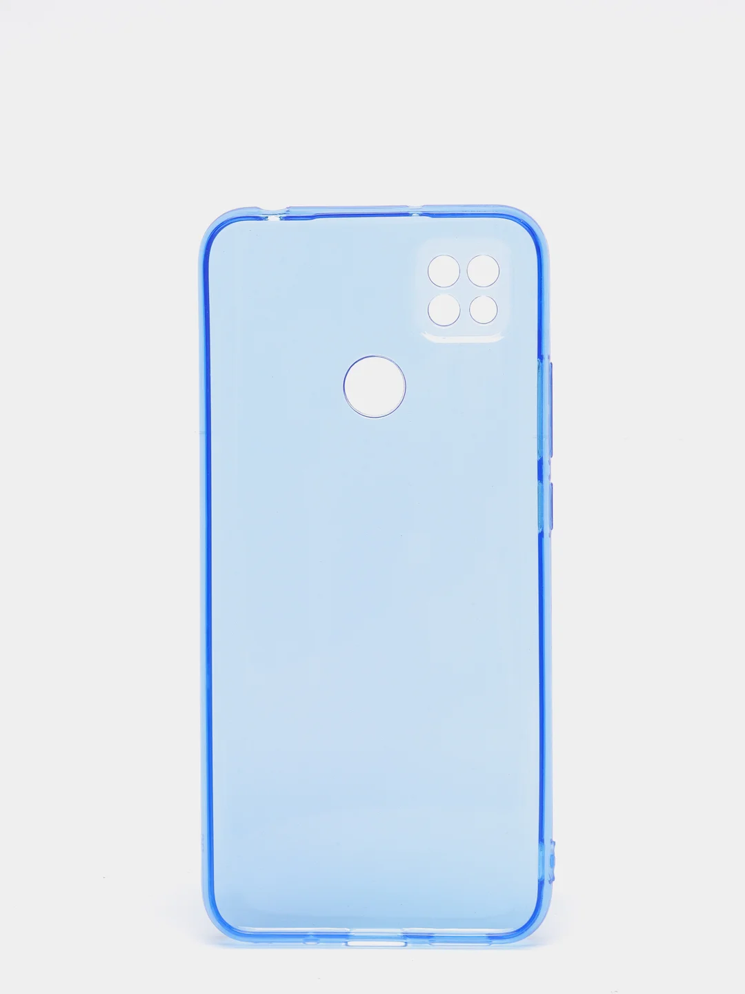 Голубой чехол Xiaomi Redmi 9C, Redmi 9C NFC, Redmi 10A прозрачный плотный неоновый с оттенком