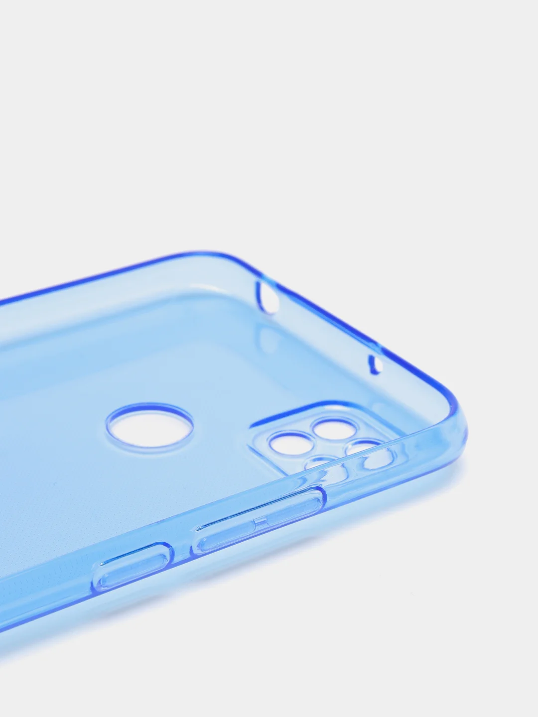 Голубой чехол Xiaomi Redmi 9C, Redmi 9C NFC, Redmi 10A прозрачный плотный неоновый с оттенком