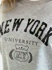 Серый меланж свитшот женский New York, оверсайз