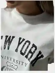 Белый свитшот женский New York, оверсайз