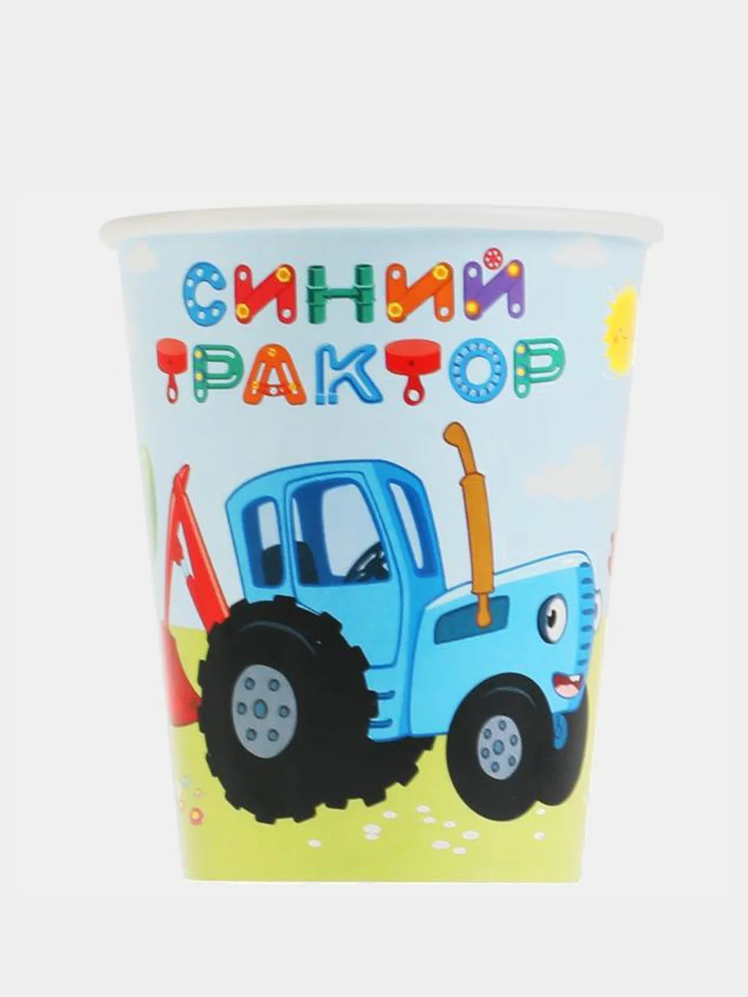 Бумажная посуда "Синий трактор" (тарелка, стакан, колпак) Товары для праздника
