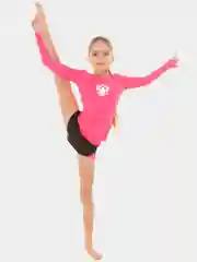 Шорты спортивные, двойные шорты  черные, неон-розовые