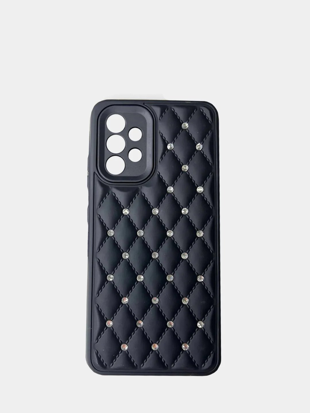 Черный чехол Samsung A12, A32, A51, A03S, Redmi 9C, 10, Poco X3, M3, Xiaomi Mi11 Lite со стразами