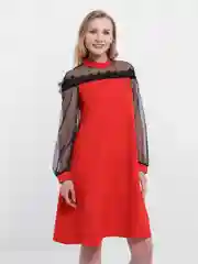 Красный женское платье