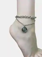 Серебряный женский браслет анклета на ногу