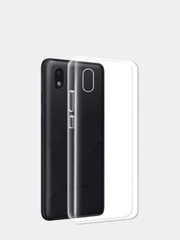 Плотный чехол Samsung A01 Core, силикон, прозрачный, 1.5 мм