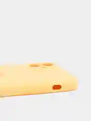 Желтый чехол Silicone Case iPhone 11 с защитой камеры с бархатной подкладкой