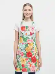 Кораллово-розовый фартук кухонный