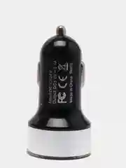 Серебряный автомобильное зарядное устройство, 2 USB, 3.1 А в прикуриватель