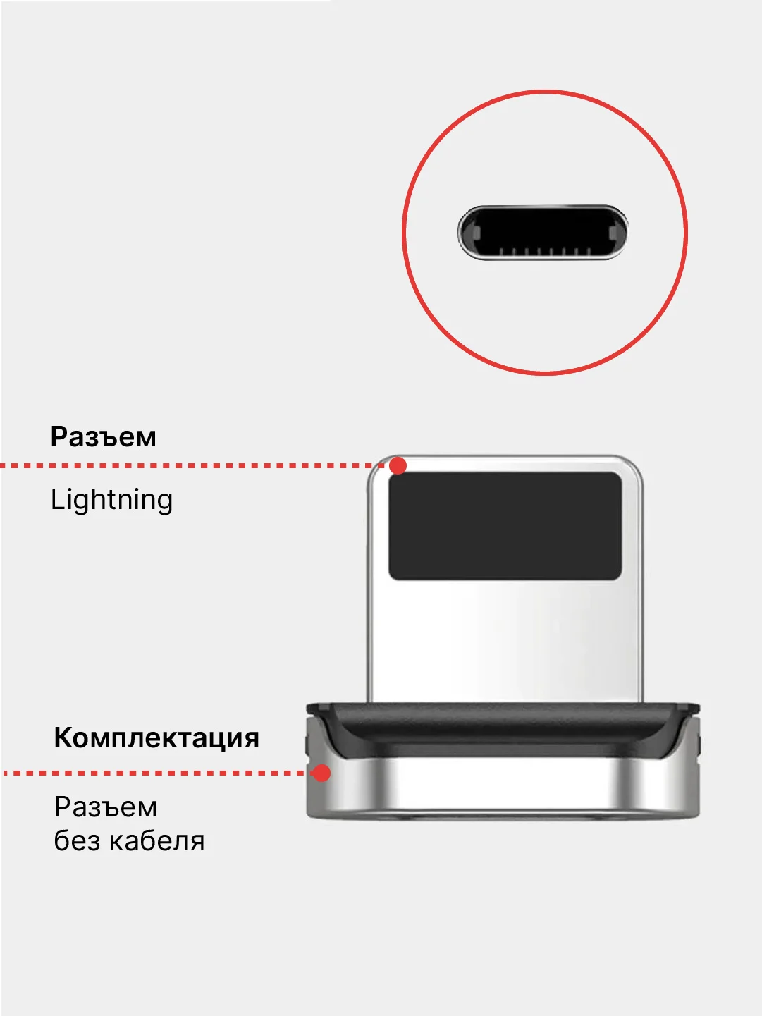 Прозрачный магнитный кабель быстрой зарядки 3А, type-C, micro QC, PD
