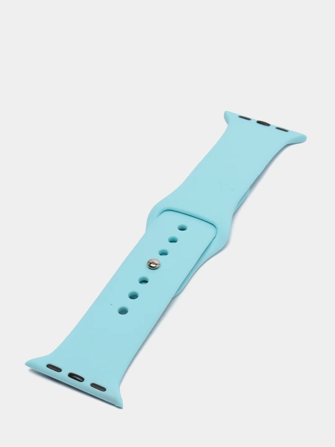 Небесно-голубой силиконовый ремешок для Apple Watch 4, 5, 6, 7, 8, SE на 38/42/40/44/41/45