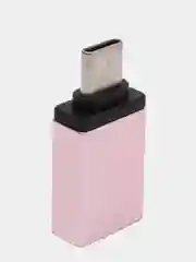 Золотой адаптер переходник usb type c на usb otg