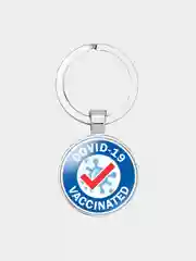 Багровый брелок Covid-19 VACCINATED