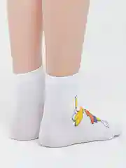 Белый носки с принтом