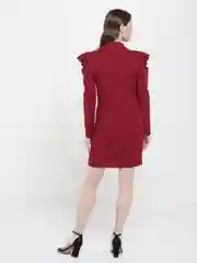 Бордовый женское платье лапша