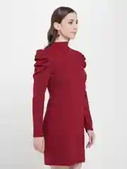 Бордовый женское платье лапша