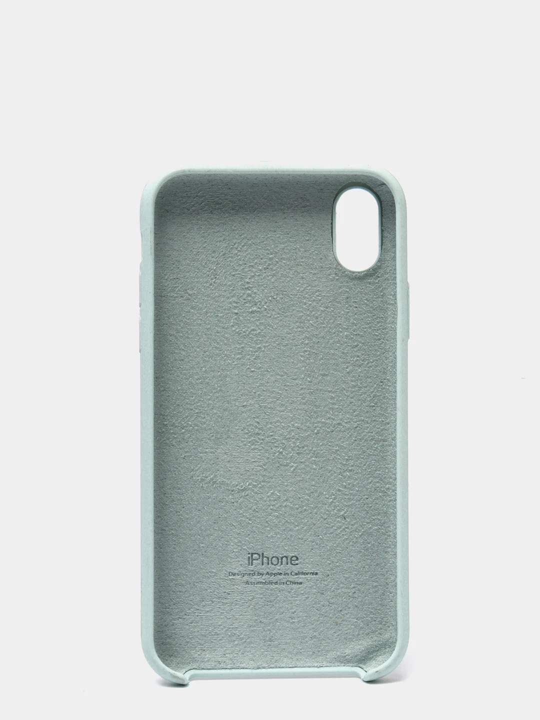 Мятный чехол не пачкающийся с бархатом внутри iPhone XR