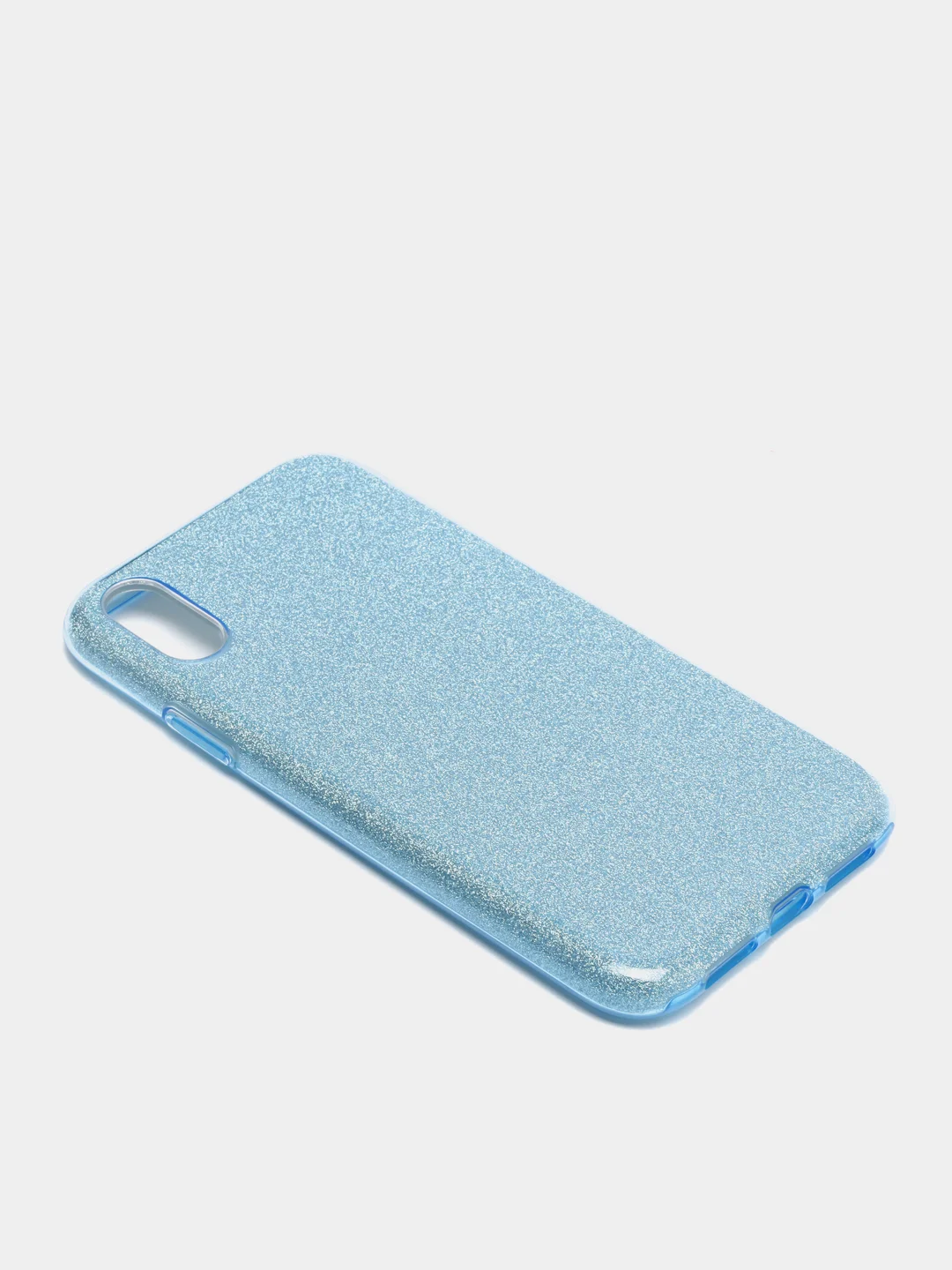 Голубой чехол блестящий для iPhone XR