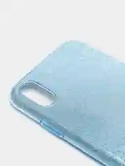 Голубой чехол блестящий для iPhone XR