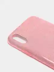 Розовый чехол блестящий для iPhone XR