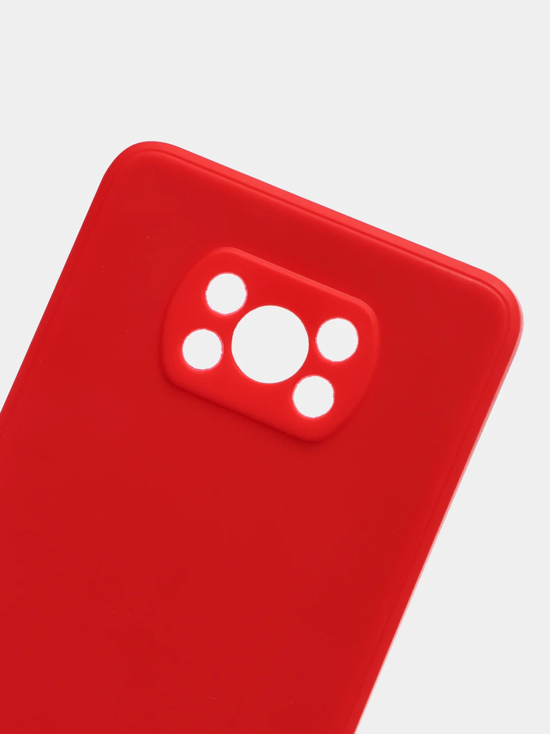 Красный чехол Xiaomi Poco X3 NFC, Poco X3 Pro силиконовый с защитой камеры и бархатной подкладкой