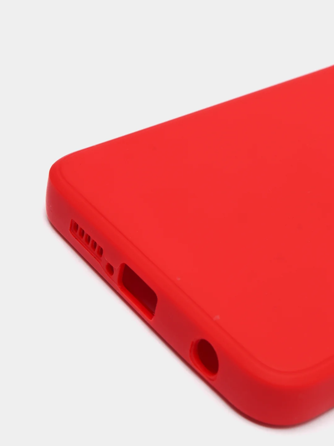 Красный чехол Xiaomi Poco X3 NFC, Poco X3 Pro силиконовый с защитой камеры и бархатной подкладкой