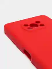 Красный чехол Xiaomi Poco X3 NFC, Poco X3 Pro силиконовый с защитой камеры и бархатной подкладкой