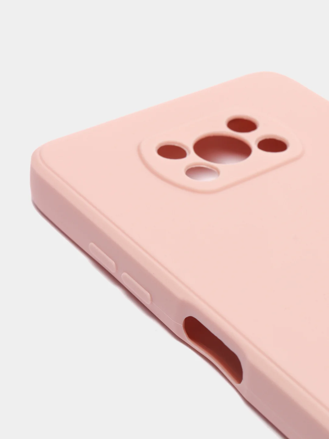 Коралловый меланж чехол Xiaomi Poco X3 NFC, Poco X3 Pro силиконовый с защитой камеры и бархатной подкладкой