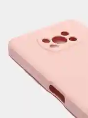 Коралловый меланж чехол Xiaomi Poco X3 NFC, Poco X3 Pro силиконовый с защитой камеры и бархатной подкладкой