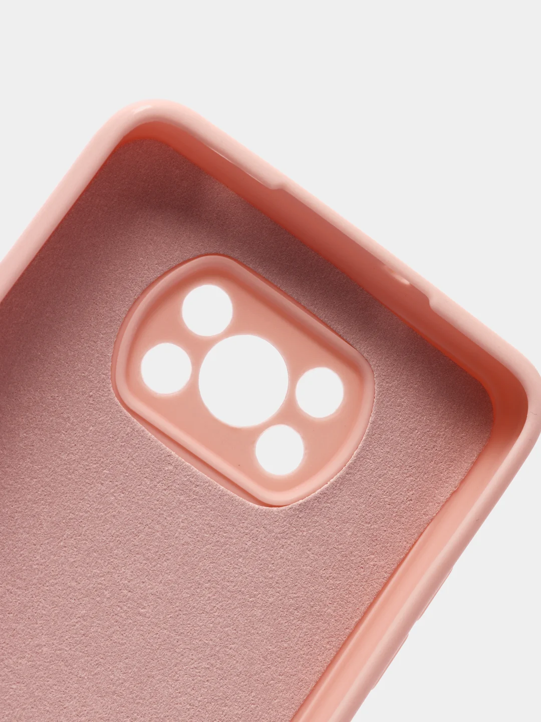 Коралловый меланж чехол Xiaomi Poco X3 NFC, Poco X3 Pro силиконовый с защитой камеры и бархатной подкладкой