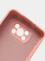 Коралловый меланж чехол Xiaomi Poco X3 NFC, Poco X3 Pro силиконовый с защитой камеры и бархатной подкладкой
