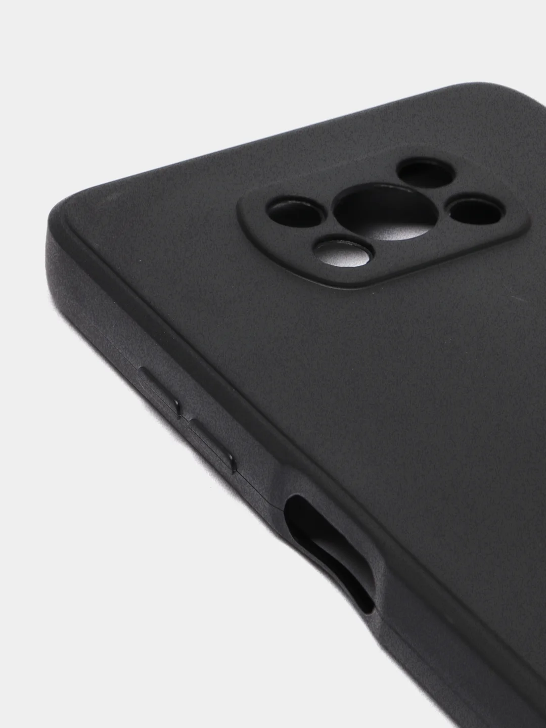 Черный чехол Xiaomi Poco X3 NFC, Poco X3 Pro силиконовый с защитой камеры и бархатной подкладкой