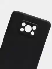Черный чехол Xiaomi Poco X3 NFC, Poco X3 Pro силиконовый с защитой камеры и бархатной подкладкой