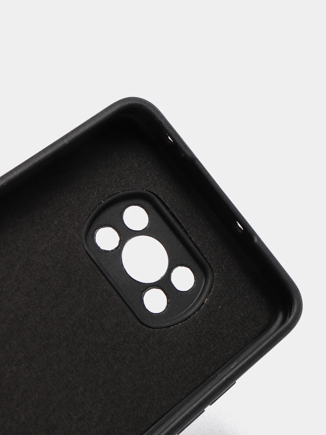 Черный чехол Xiaomi Poco X3 NFC, Poco X3 Pro силиконовый с защитой камеры и бархатной подкладкой