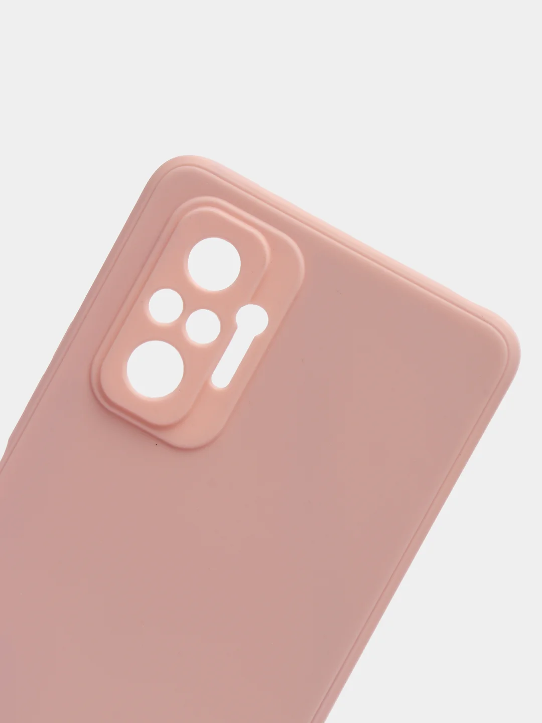 Коралловый меланж чехол силиконовый Xiaomi Redmi Note 10 Pro, Note 10 Pro Max с защитой камеры и бархатом
